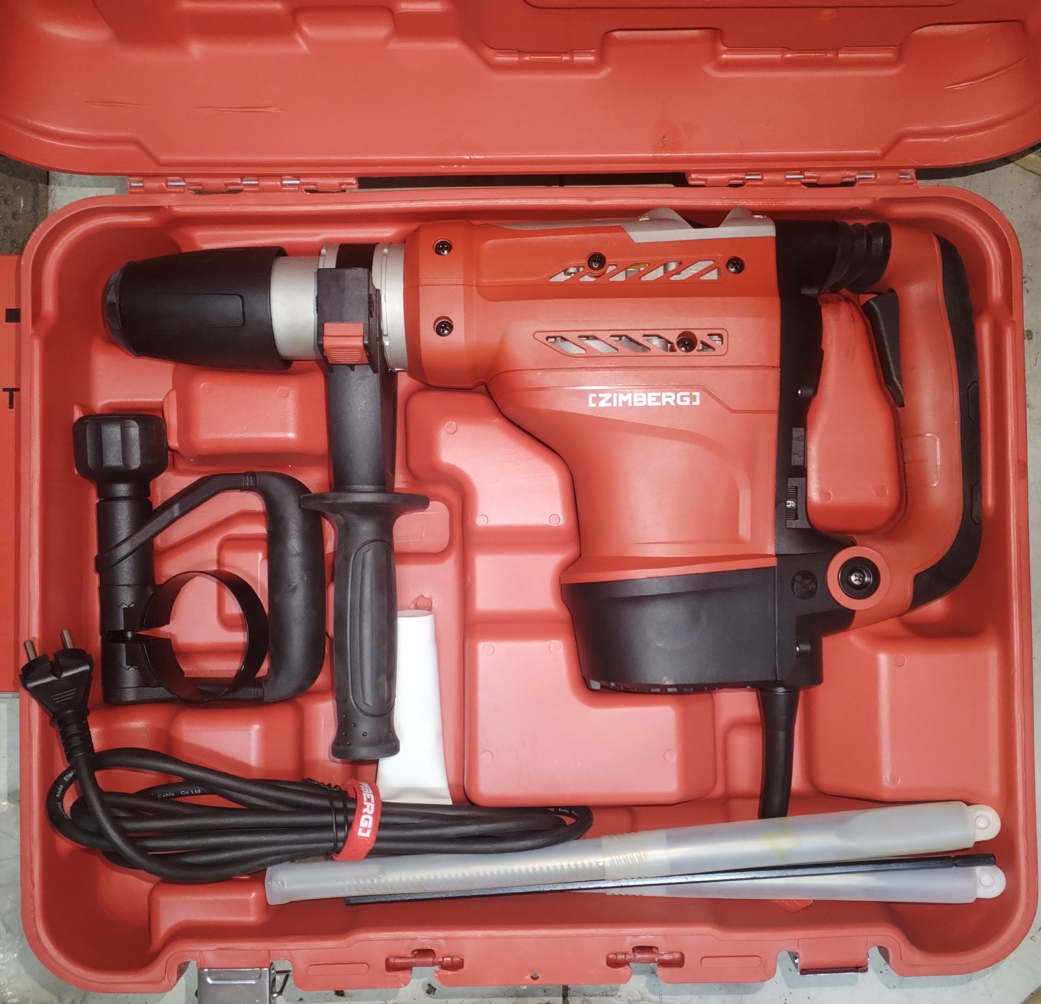دریل بتن کن دیمر دار 2 حالته 8 کیلوگرمی 5 شیار 1400 وات زیمبرگ مدل ZIMBERG PZR-9145
