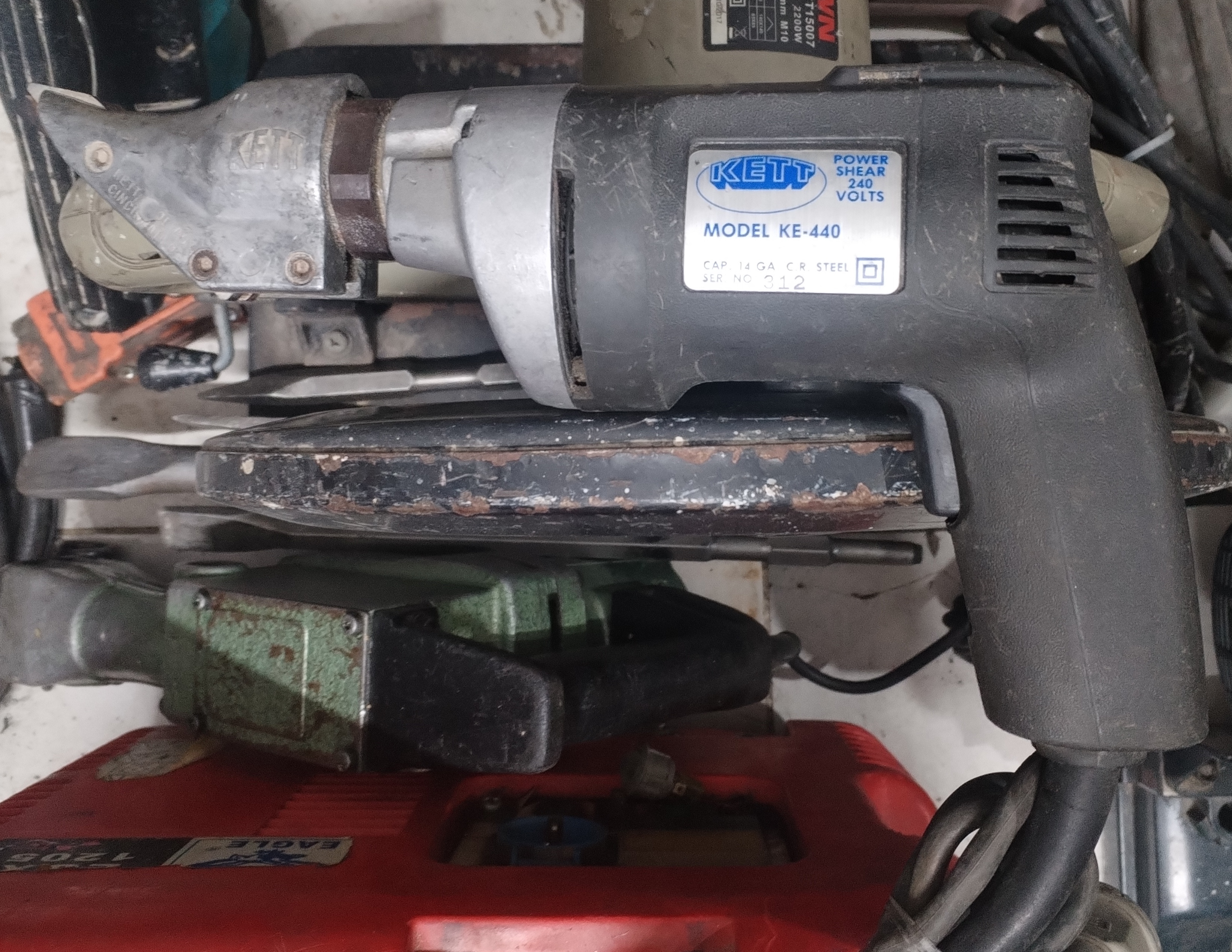 قیچی ورق بر فلز بر برقی 2/4 میلی متری KETT آمریکا اصلی مدل KE-440 استوک