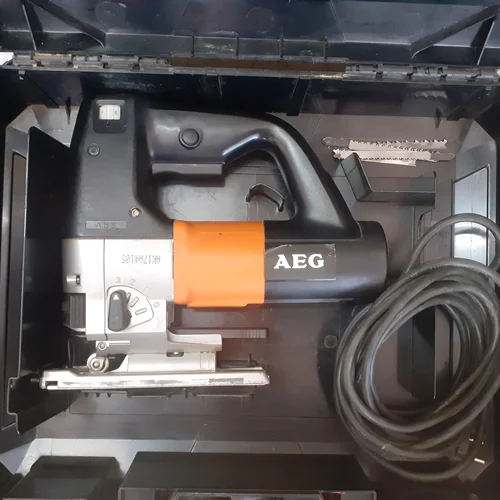اره عمود بر گیربکسی ۶ دور دیمر دار ۶۰۰ وات آاگ آلمان اصلی مدل AEG STEP 1200 BX در حد نو