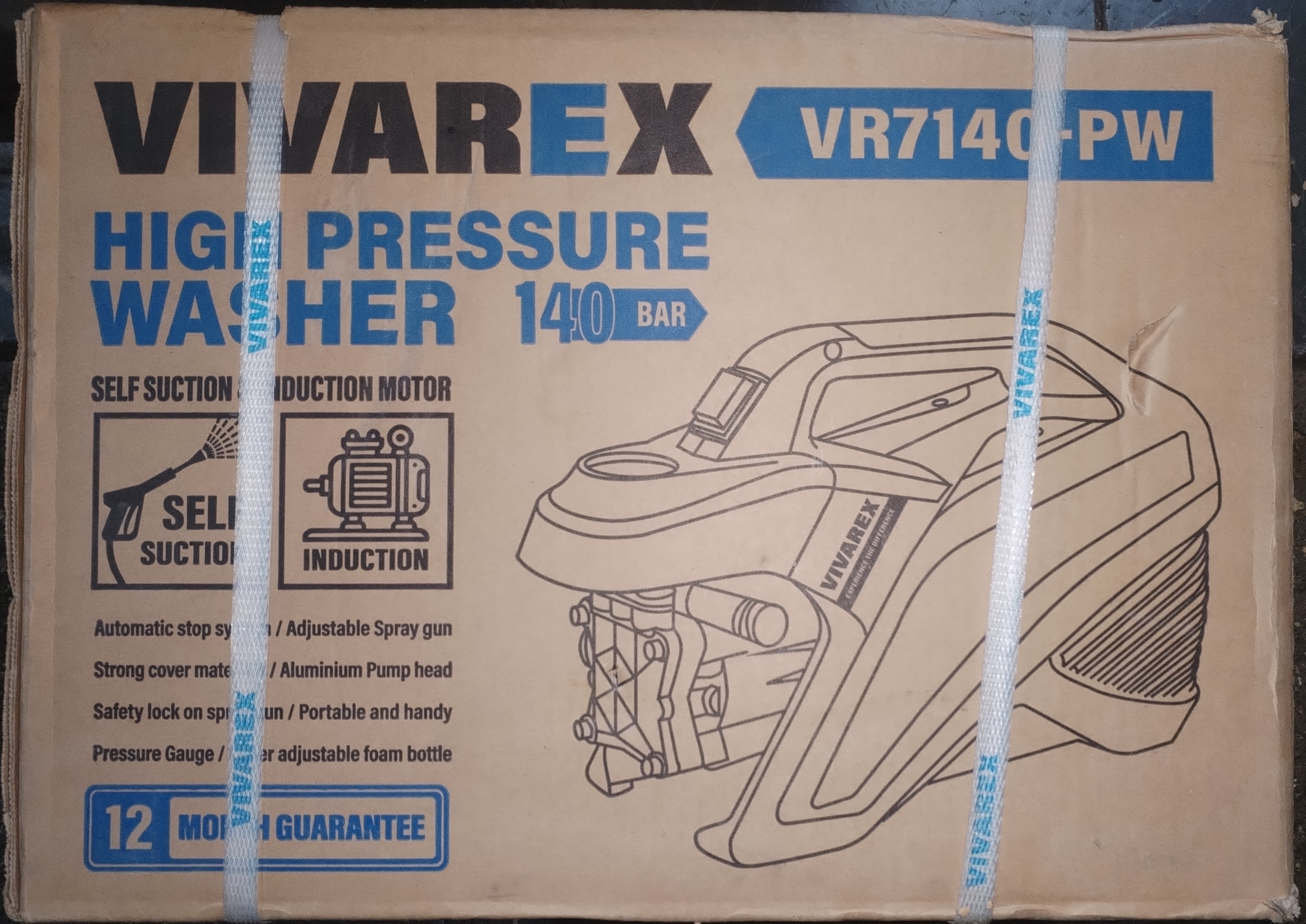 کارواش دینامی 140 بار 1700 وات ویوارکس مدل VR7140-PW همراه 12 ماه گارانتی