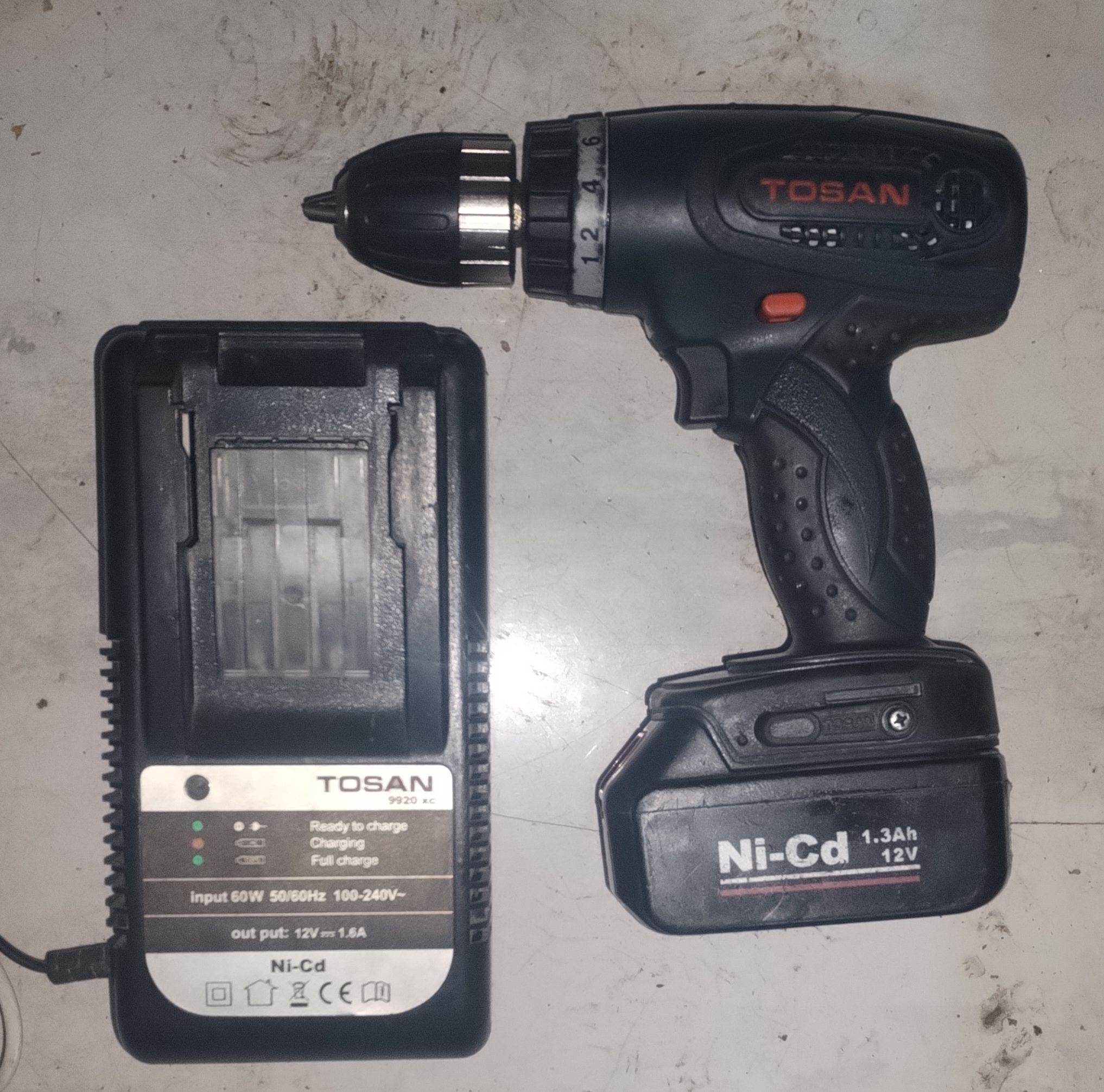 دریل پیچ گوشتی شارژی دو سرعته ترکمتردار توسن مدل TOSAN 9926SC استوک