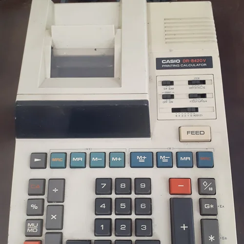 ماشین حساب برقی فاکتور زن کاسیو ژاپن اصلی مدل CASIO DR-8420V در حد نو