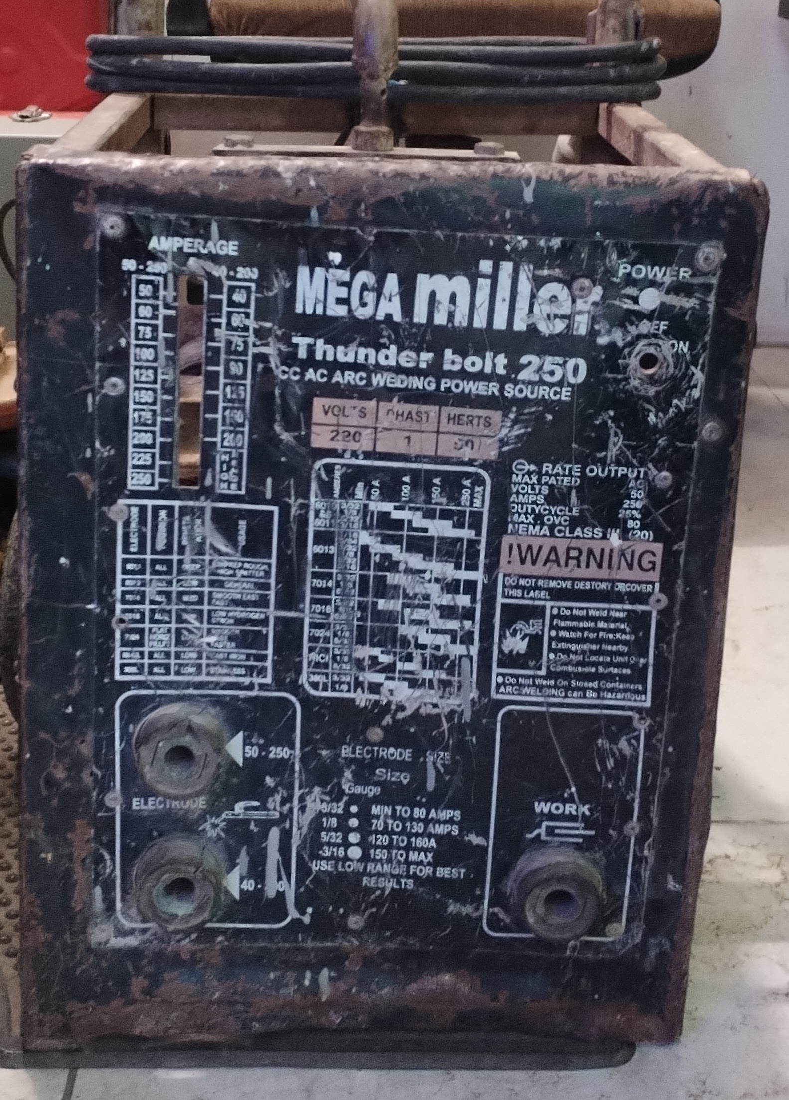 دستگاه جوش صنعتی تمام مس 250 آمپر مگامیلر آمریکا اصلی مدل MEGA miller250 استوک